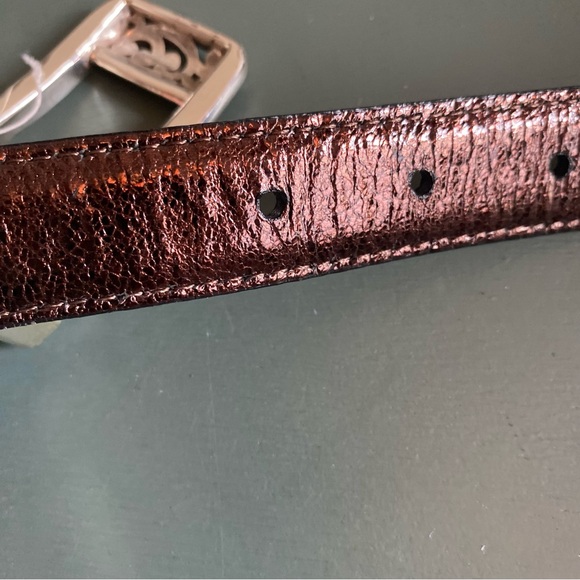 BRIGHTON Black Silver Buckle Belt - Picture 10 of 11